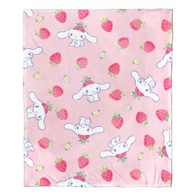 Cinnamoroll; Berry Pattern Aggretsuko Comics Silk Touch Throw Blanket; 50" x 60"