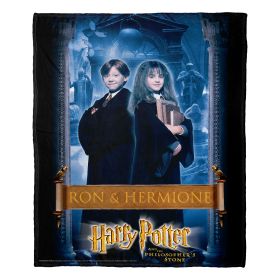Harry Potter; Ron and Hermione Aggretsuko Comics Silk Touch Throw Blanket; 50" x 60"