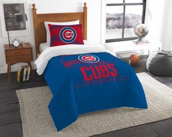Cubs OFFICIAL Major League Baseball; Bedding; Printed Twin Comforter (64"x 86") & 1 Sham (24"x 30") Set by The Northwest Company