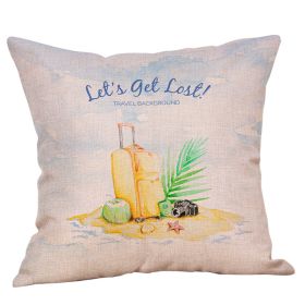 Tourism Theme Summer Beach Sofa Pillow Cases (Option: 10 Style-4x45cm)