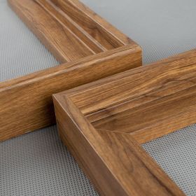 Frame Oil Painting Decorative Wood (Option: L shape wood color-20x20cm)