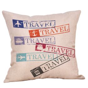 Tourism Theme Summer Beach Sofa Pillow Cases (Option: 7 Style-4x45cm)
