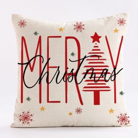 Christmas Letter Printed Pillowcase (Option: 45x45cm-CT212 1)