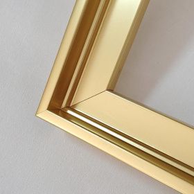 Frame Oil Painting Decorative Wood (Option: L shaped gold-50x60cm)
