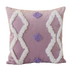 Nordic Cushion Three-dimensional Tufted Bed & Breakfast Pillowcase (Option: Bobo Purple-Pillow Cover)