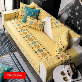 Bohemian Sofa Cushion Four Seasons Universal Chenille Non-slip Cover (Option: Yellow-45 √ó 45)