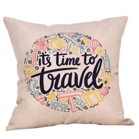 Tourism Theme Summer Beach Sofa Pillow Cases (Option: 4 Style-4x45cm)