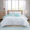 Abby Metallic Printed and Pintucked Comforter Set