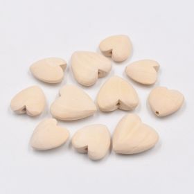DIY Accessories 20-40MM Wooden Heart (Option: 40mm-10pcs)