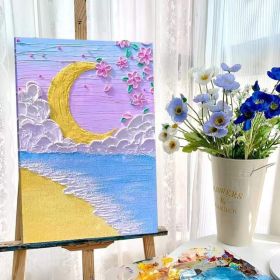 Diy Handmade Digital Filling Oil Painting (Option: JH102-30CM Round Picture Frame)