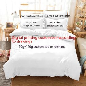 3D Digital Printed Bedding Kit To Customize Bed Sheets And Duvet Covers (Option: 60doublesided-180x210cm)