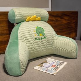 Summer Breathable Latex Ice Silk Cartoon Lumbar Support Pillow (Option: Green Dinosaur FXJJ-75x 50cm)