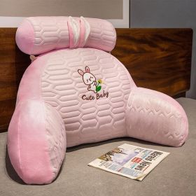 Summer Breathable Latex Ice Silk Cartoon Lumbar Support Pillow (Option: Pink Rabbit FXJJ-75x 50cm)