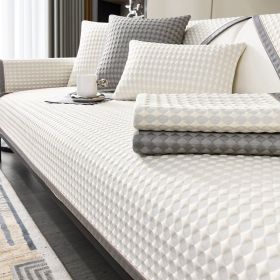 Cool Bean Sofa Cushion Seat Cushion For Summer Non-slip Sofa Cover (Option: White-90 √ó 160)